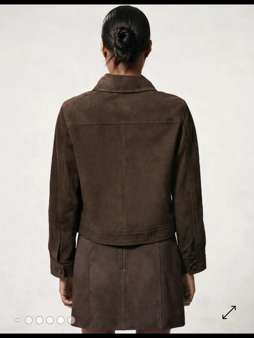 Reiss Suede Trucker Jacket Hanson Suede 6 $650 - Picture 6 of 9